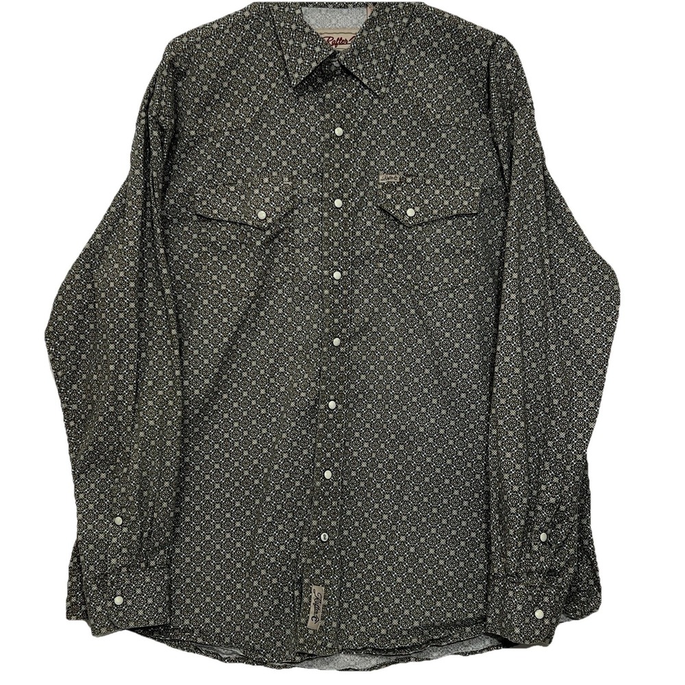 Rafter C Pro Flex 45 Cowboy Collection Long Sleeve Pearl Snap Shirt Men Size 2XL